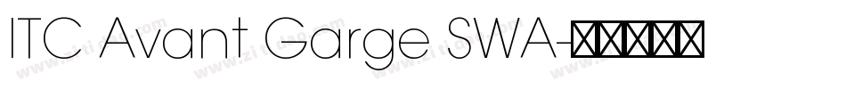 ITC Avant Garge SWA字体转换